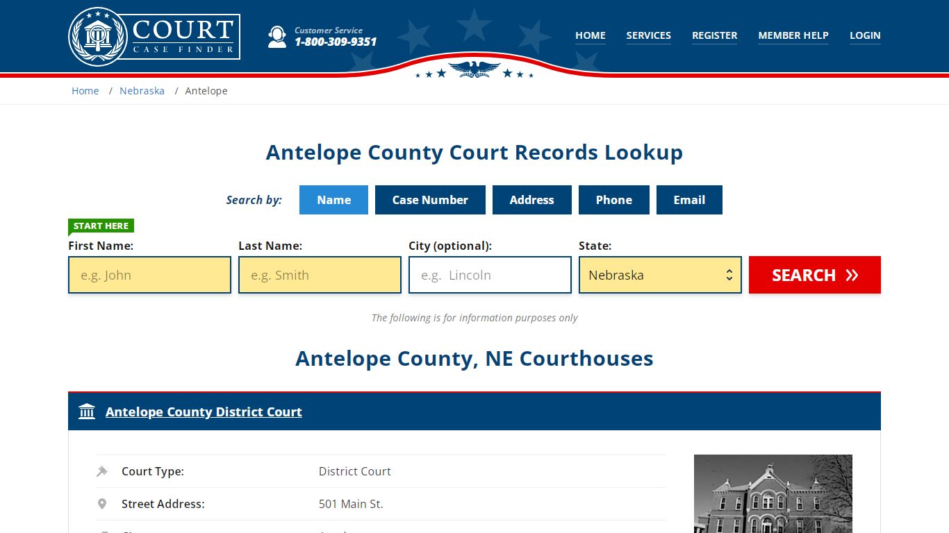 Antelope County Court Records | NE Case Lookup - CourtCaseFinder.com